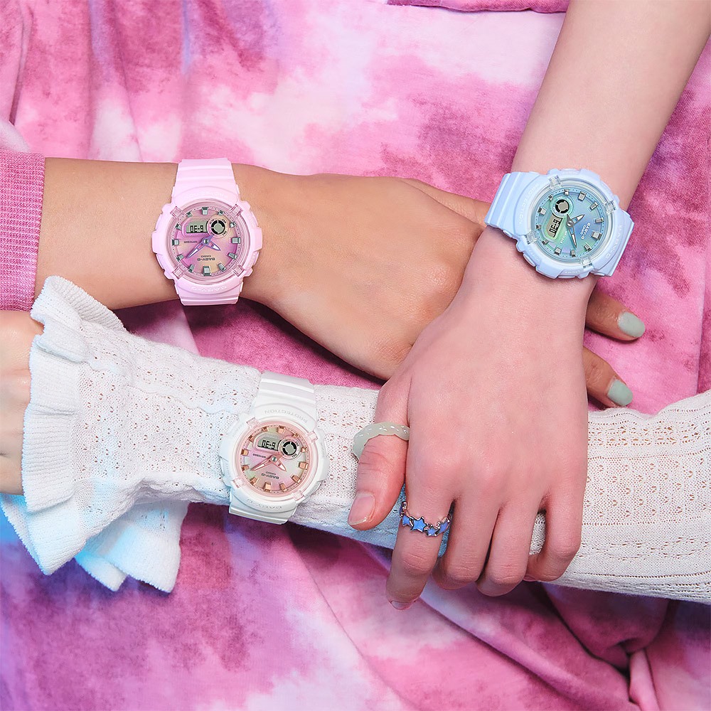 CASIO 卡西歐 BABY-G 扎染圖案雙顯手錶 BGA-280TD-2A, , large