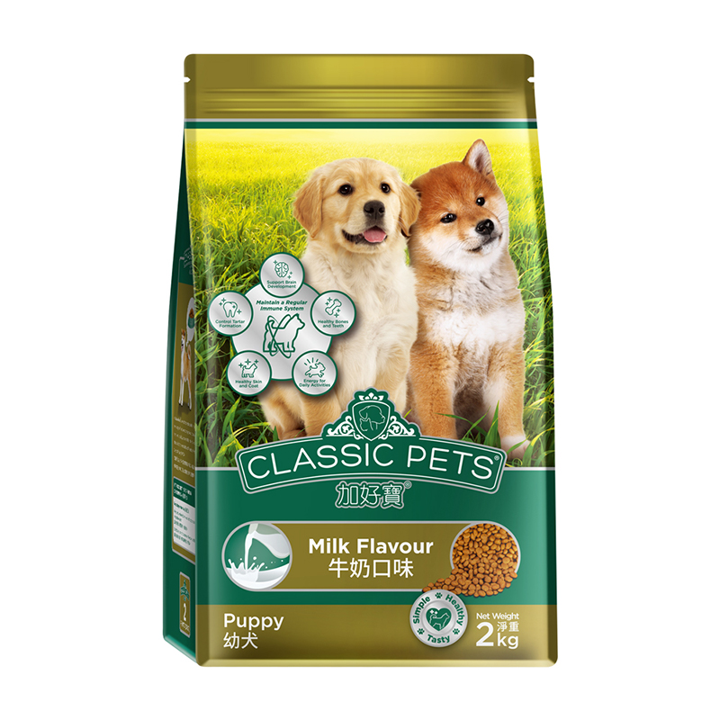 【Classic Pets 加好寶】經典幼犬乾糧2kg*6包-牛奶口味, , large