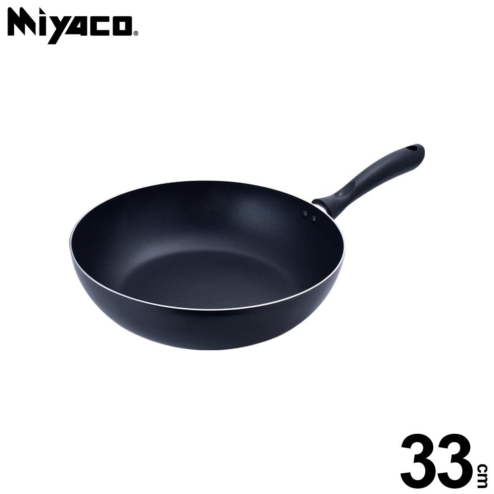 Miyaco 米雅可 黑晶導磁不沾深型平底鍋IH無蓋 33cm（不可超商）-Leidea樂德兒, , large