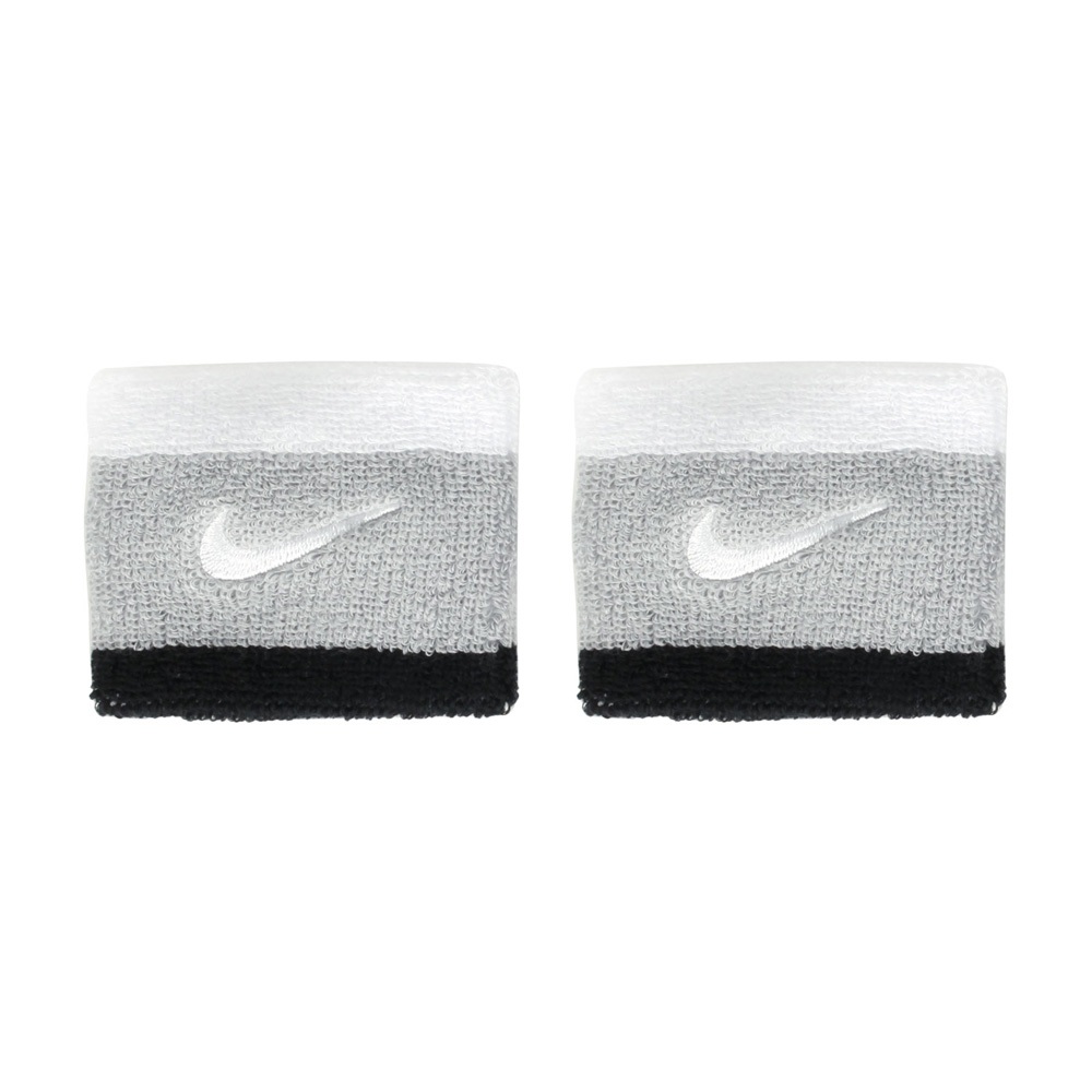 NIKE SWOOSH 腕帶 護腕 健身 訓練 跑步 慢跑 戶外 運動 簡約 素色 吸汗 乾爽 透氣 彈性 柔軟 灰黑白, , large