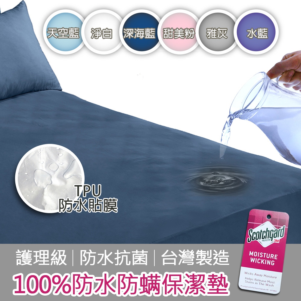 Nursing-grade 100% waterproof, anti-bacterial and anti-bacterial bed bag cleaning pad 1 piece (single, double, double plus size), , large