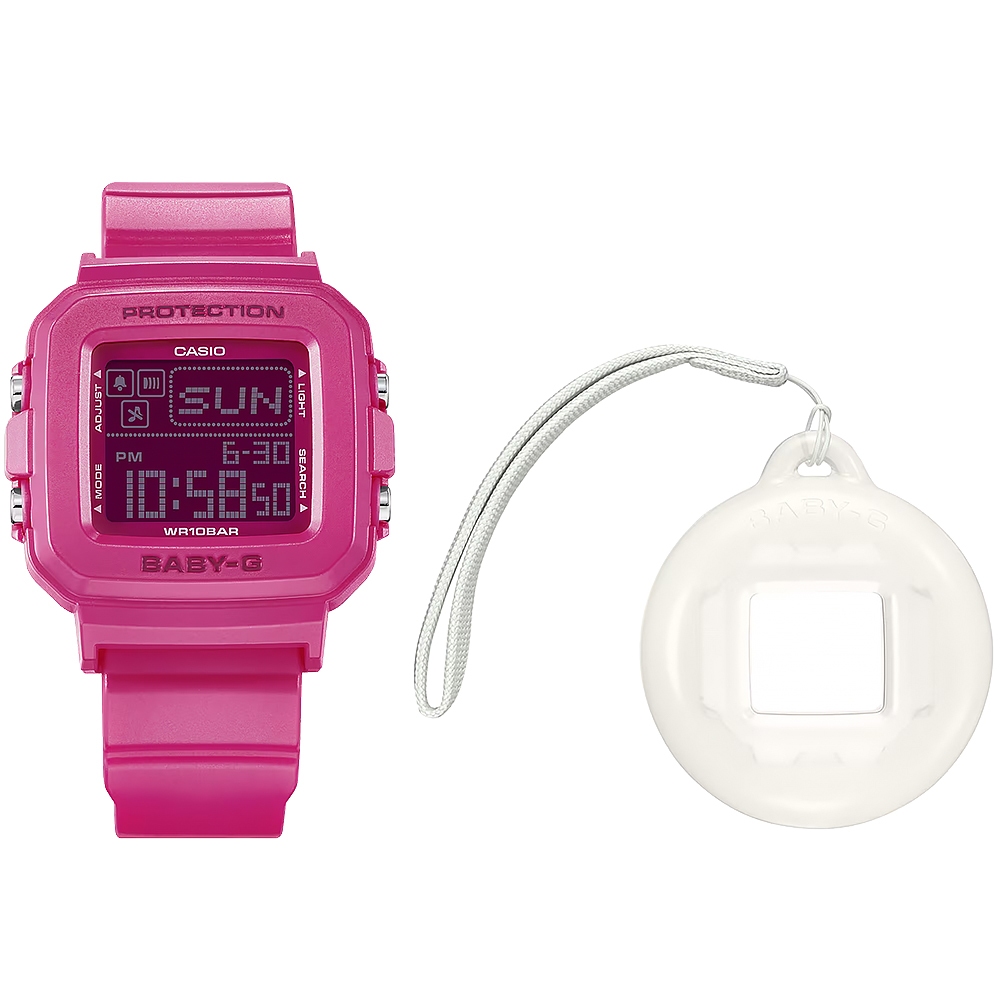 CASIO 卡西歐 BABY-G 30週年 手錶和錶殼吊飾套組 女錶 BGD-10K-4, , large