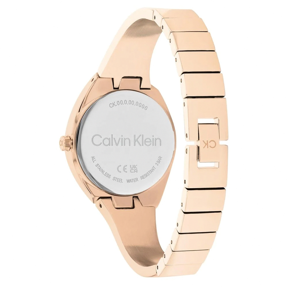 CALVIN KLEIN CK Charming 雙針波紋拚色女錶-30mm 禮物 送禮(25200236), , large