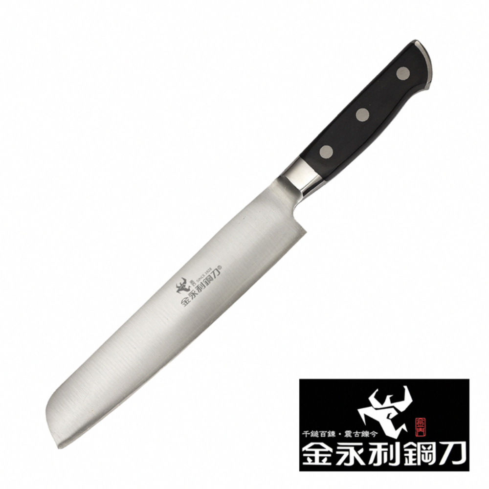 【金永利鋼刀】E1平頭水果刀+原木纖維防滑防霉砧板, , large