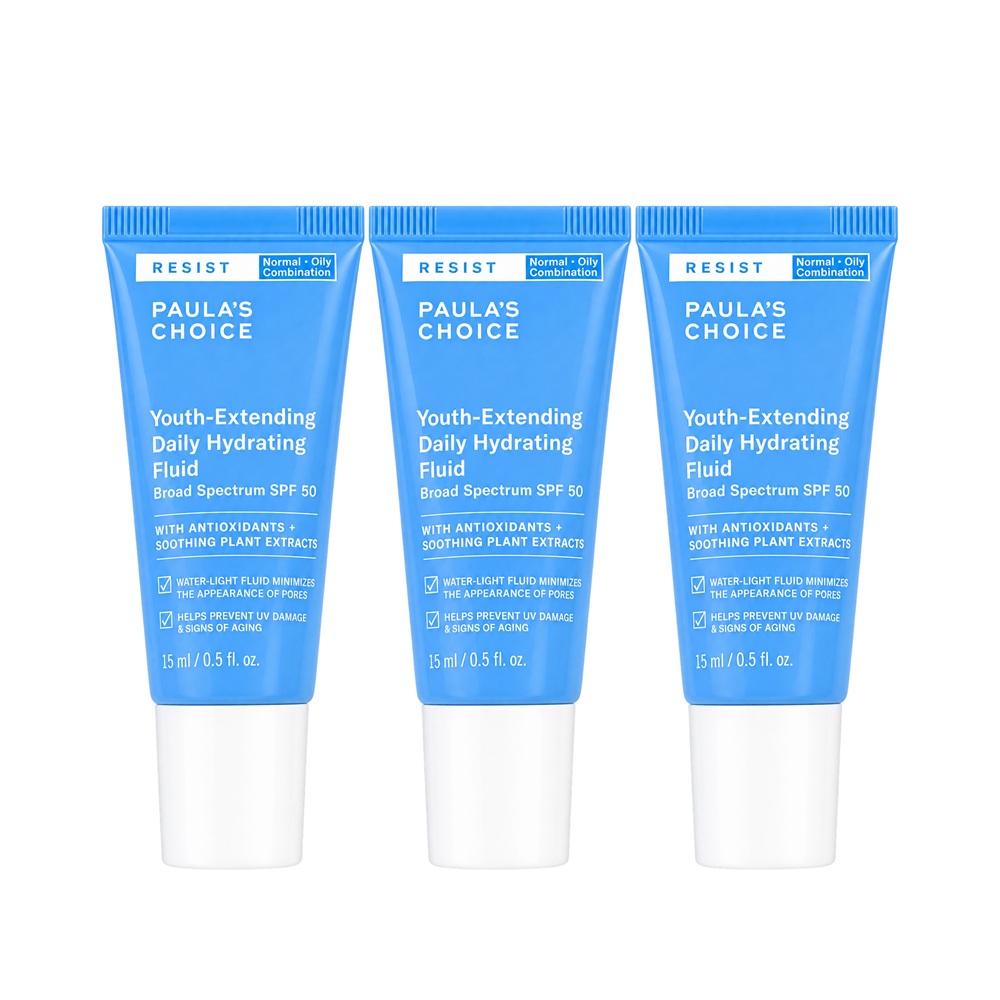 (免運)【寶拉珍選】抗老化清爽無油防曬液SPF50 15ml 三入組 公司貨, , large