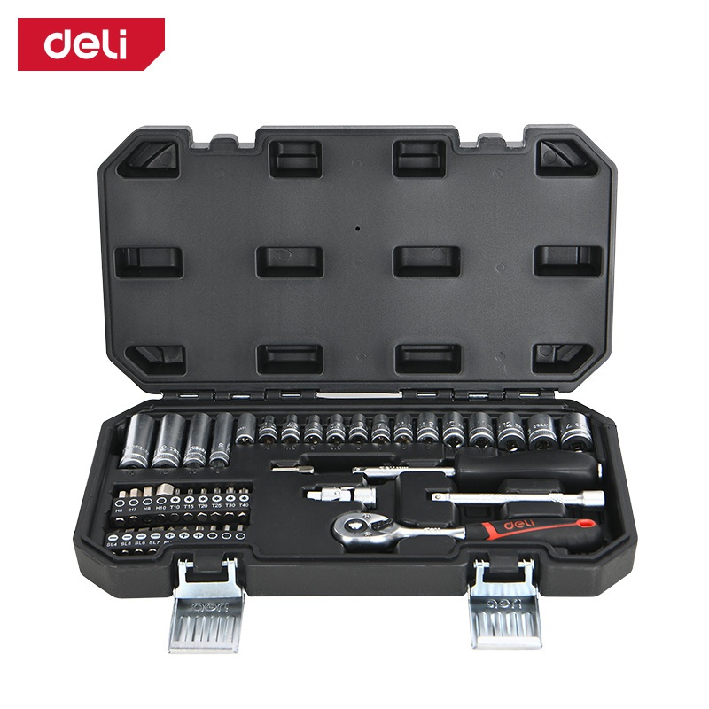 【deli tools】1/4 inch Socket Wrench Set 43PCS, , large