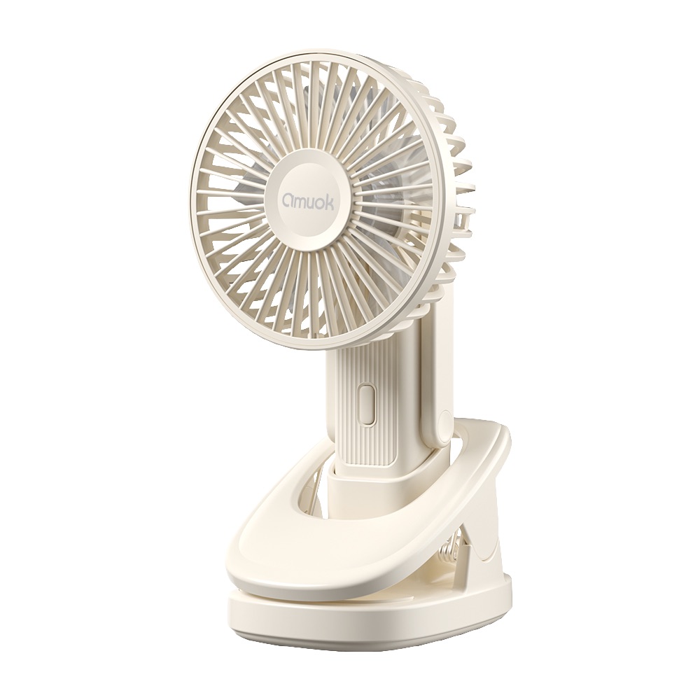 【amuok】3-in-1 Universal Handheld Clip Fan, 米色, large
