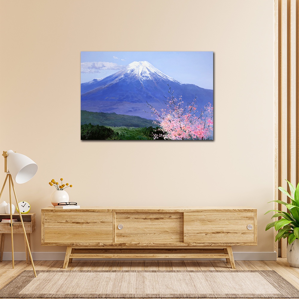 【御畫房】富士山 國家一級畫師手繪油畫60&times;90cm(VF-09), , large