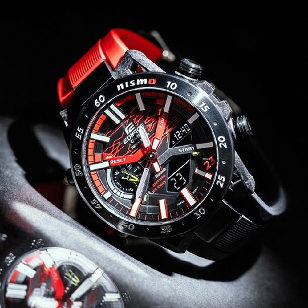 CASIO 卡西歐 EDIFICE NISMO MY23聯名 太陽能藍芽賽車錶 ECB-2000NIS-1A, , large