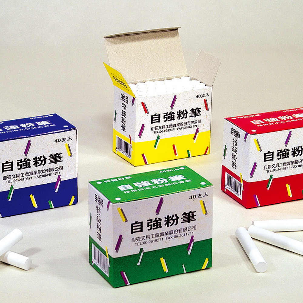 【龍品文創】自強 特級 粉筆 40支入, , large
