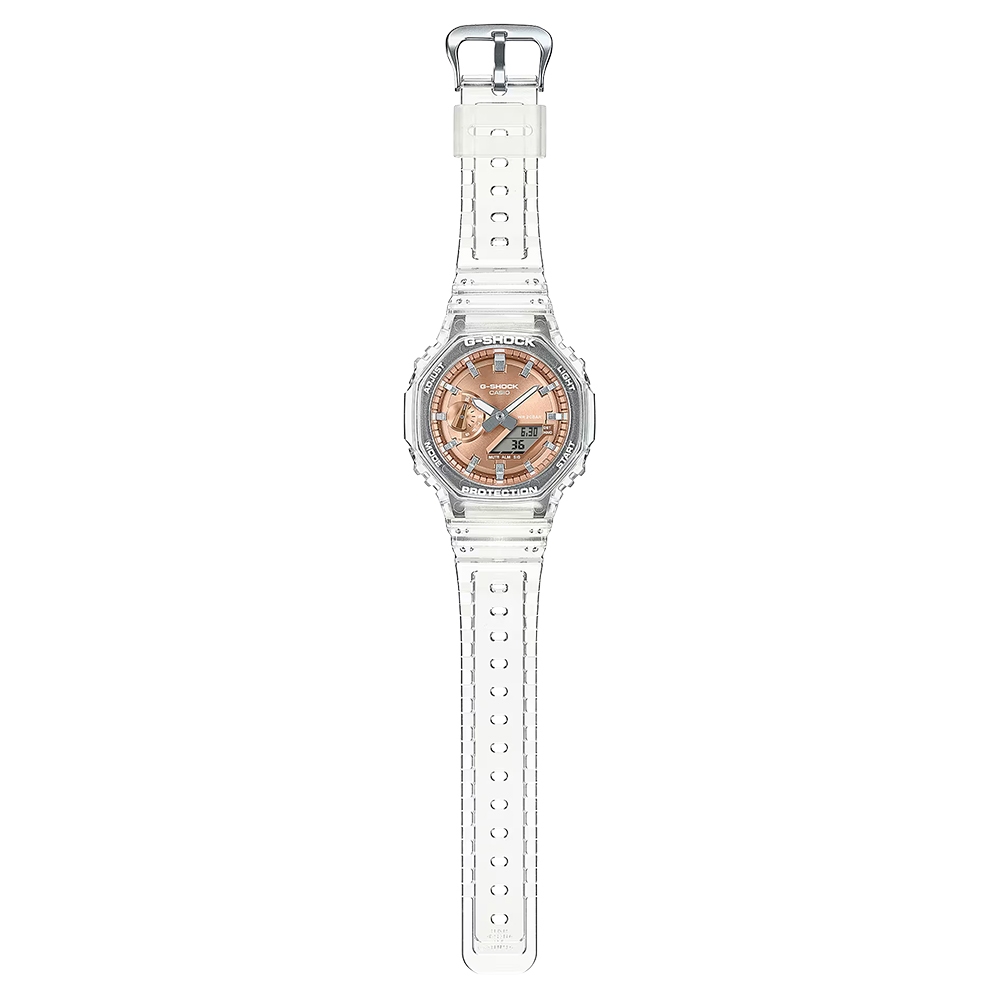 CASIO 卡西歐 G-SHOCK 半透明感 金屬蒸鍍工藝 雙顯電子錶 手錶 GA-2100BM-7A5, , large