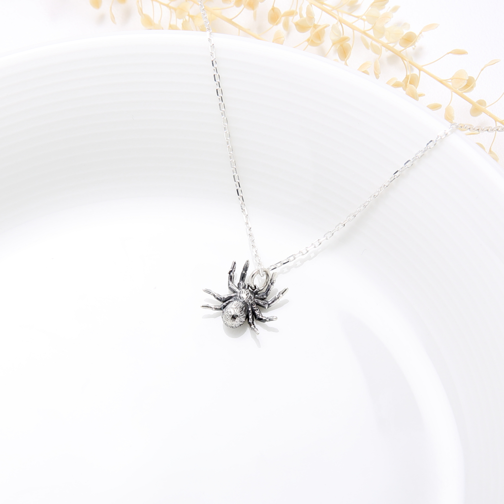【Angel & Me】可愛 3D 蜘蛛 Spider s925 純銀 項鍊 生日 週年 情人節 禮物, , large