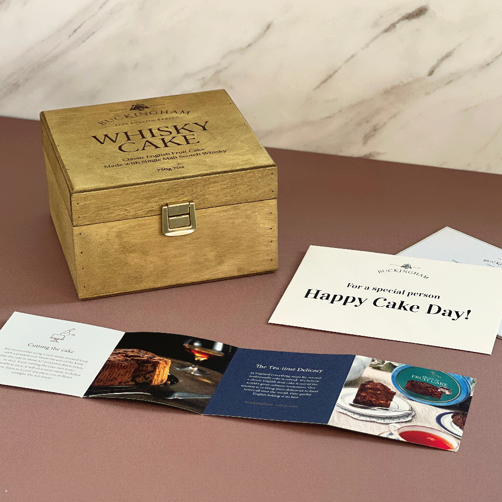 【BUCKINGHAM】Whisky Cake in Wooden Gift Box, , large