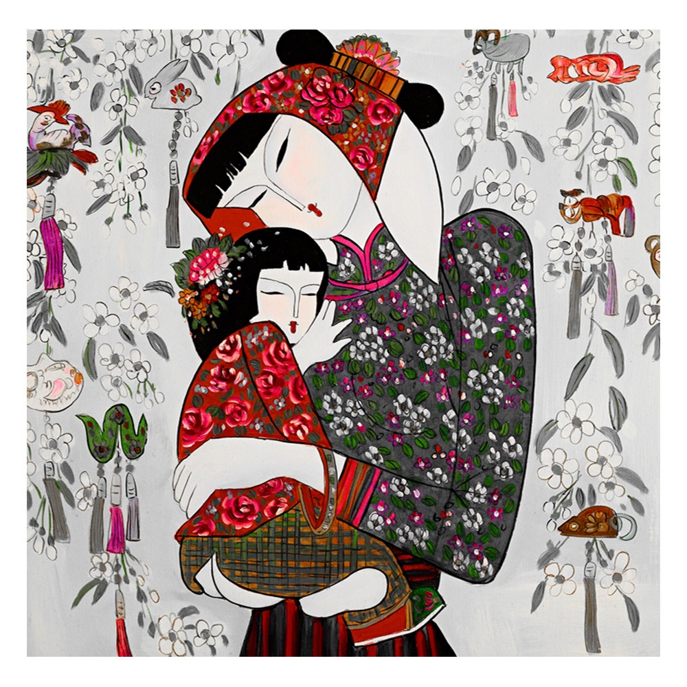 【御畫房】民俗系列三 國家一級畫師手繪油畫80&times;80cm(VF-184), , large