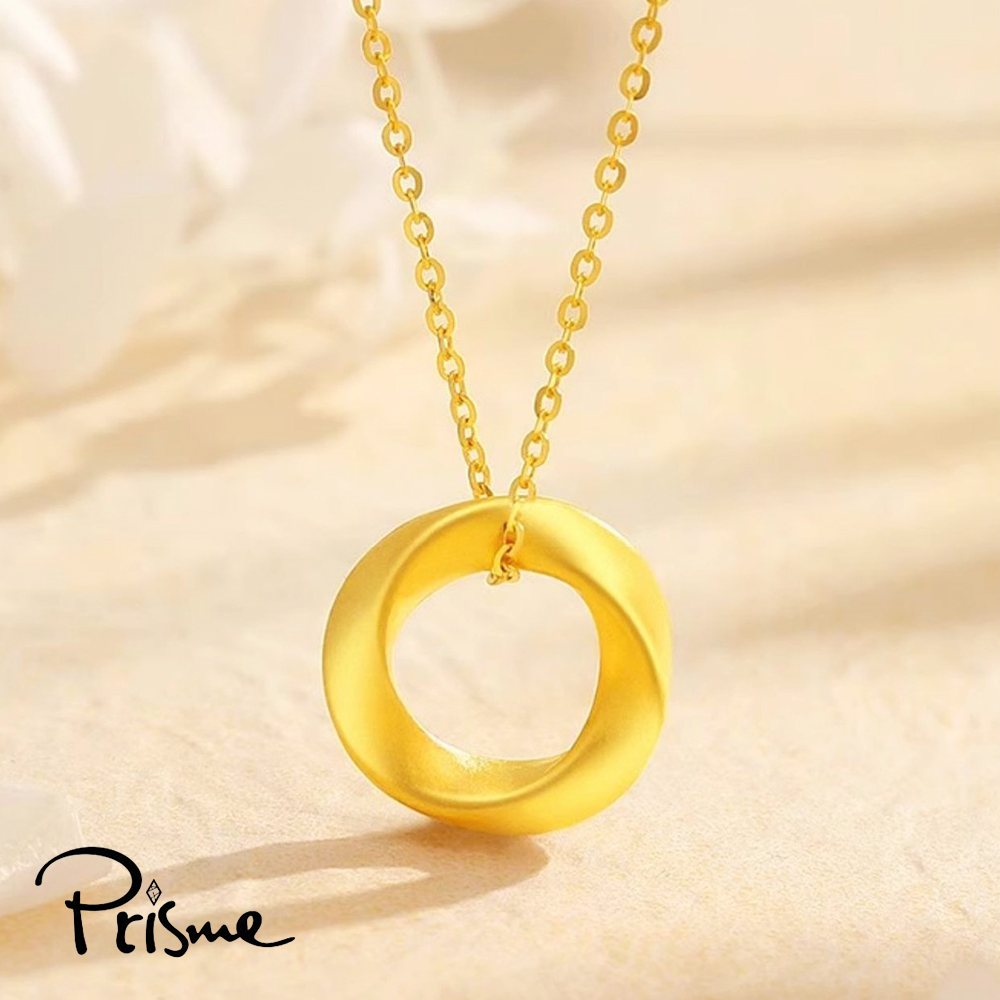 【Prisme Gold】黃金項鍊 莫比烏斯圓環 鍊墜項鍊 (金重：約0.05錢&plusmn;0.02), , large