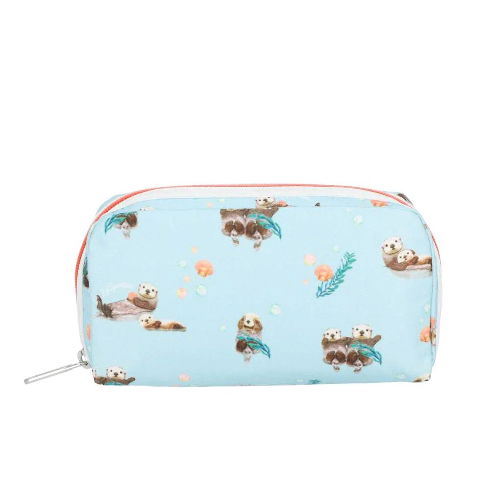 Lesportsac Rectangular Cosmetic 長形化妝包 盥洗包 收納包 女包(海洋風格水獺), , large