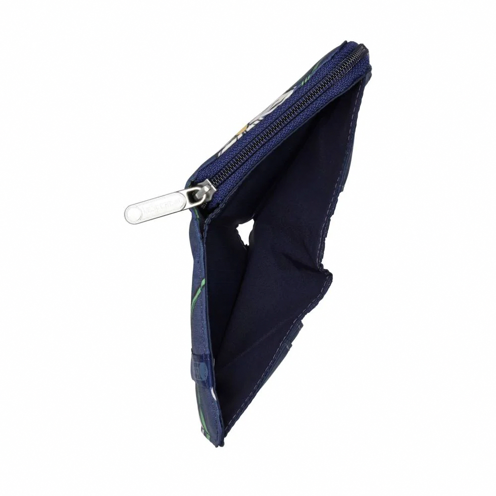 Lesportsac Claire Wallet 拉鍊錢包短夾 卡夾 鈔票夾 送禮 禮物 推薦 女包(海軍藍花卉), , large