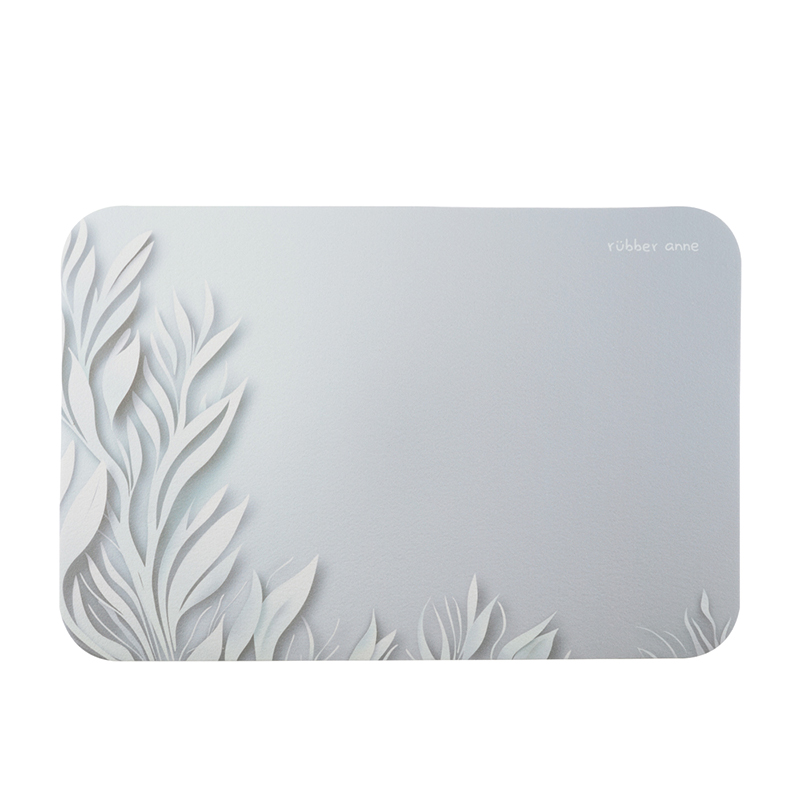 【Monster】 Soft Diatomaceous Earth Absorbent Mat &ndash; Shadow of Water Series (60x40cm) &ndash; Silver Blue, , large