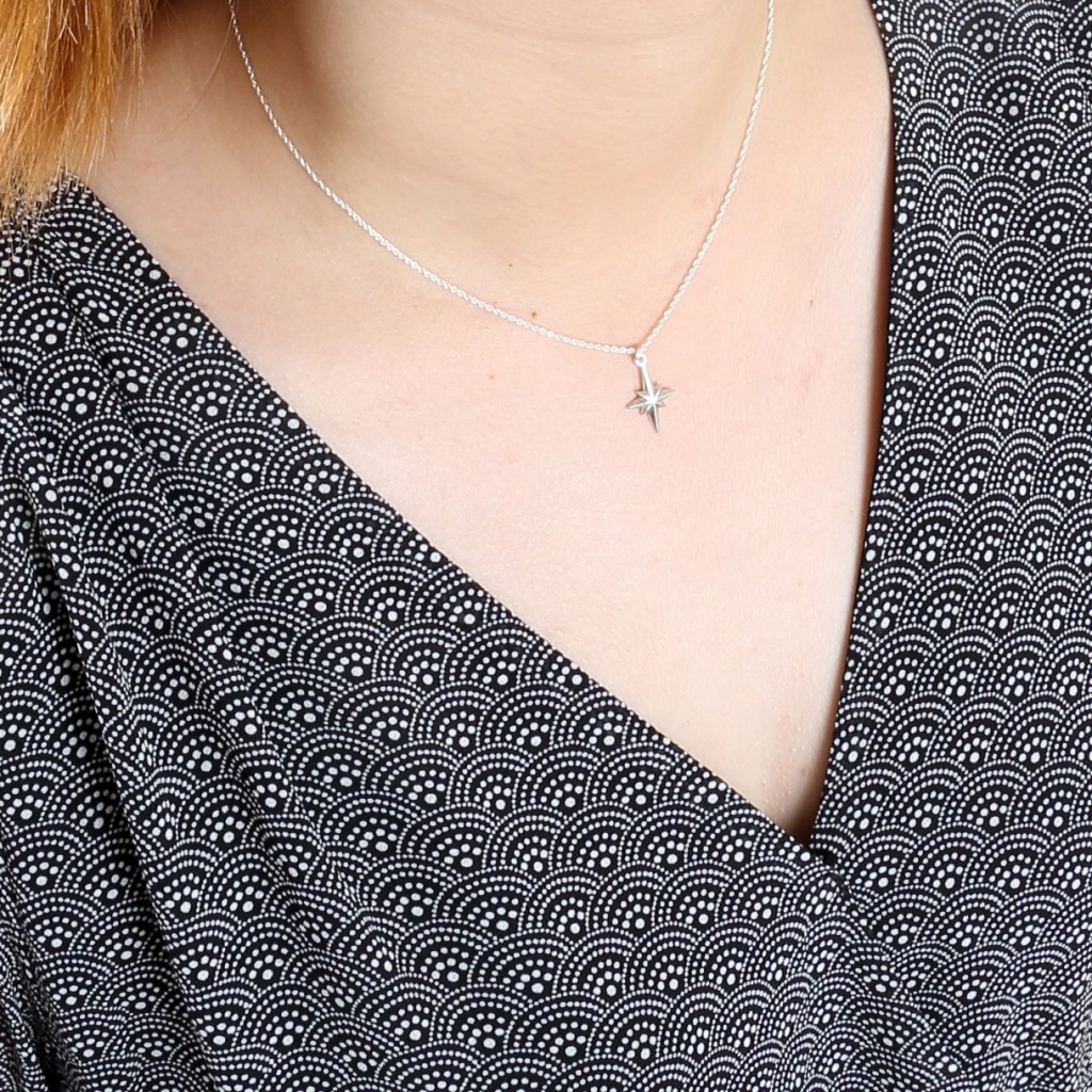 【Angel & Me】Hope North Star Polaris s925 sterling silver necklace birthday gift, , large