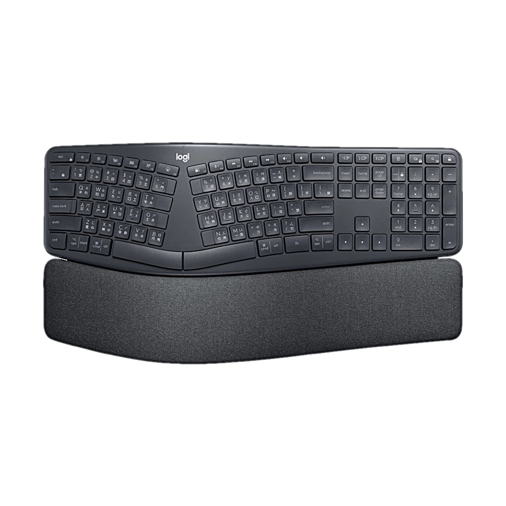 【 Logitech 羅技 】ERGO K860人體工學鍵盤 柔軟手托 台灣公司貨, , large