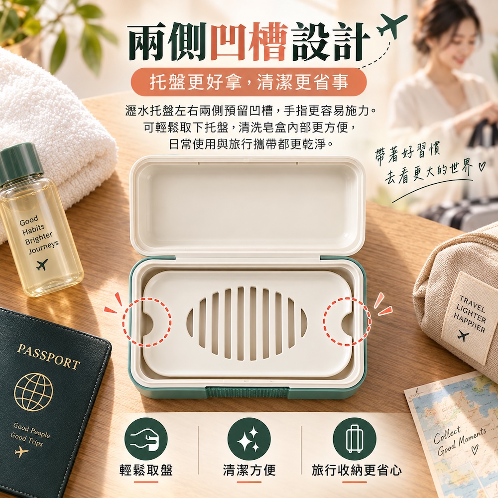 旅行皂盒 【3色可選】 行李箱肥皂盒 瀝水肥皂盒 隨身 密封防漏 不軟爛 加大尺寸 出國旅遊 露營必備 外宿族 學生宿舍, , large