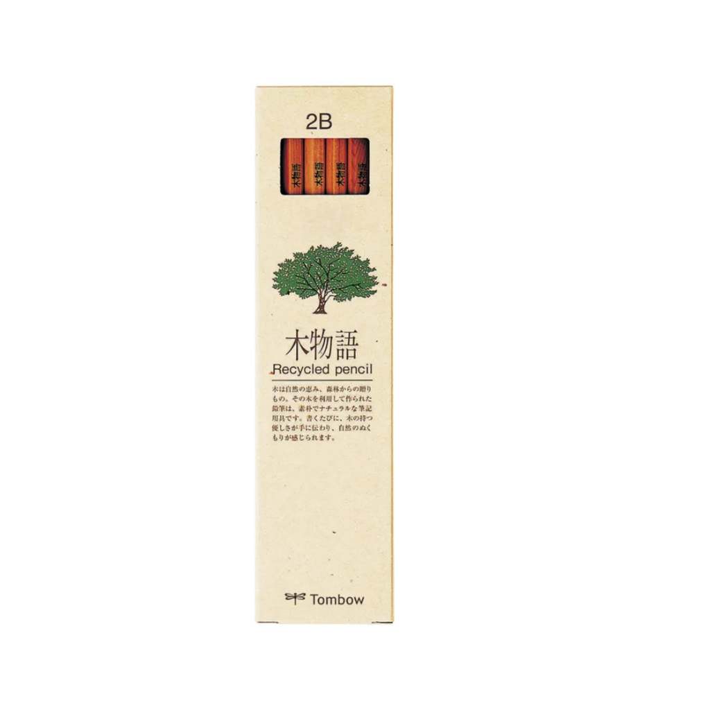 蜻蜓TOMBOW 木物語 原木環保鉛筆-12支裝(多款)2B, , large