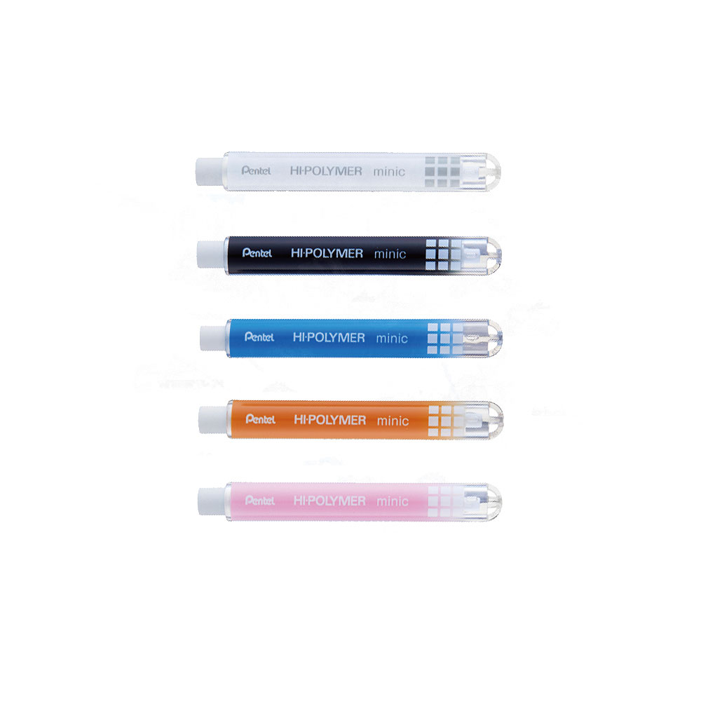 【Pentel 飛龍】HI-POLYMER minic自動塑膠擦 /支 ZE82 - 藍色, , large