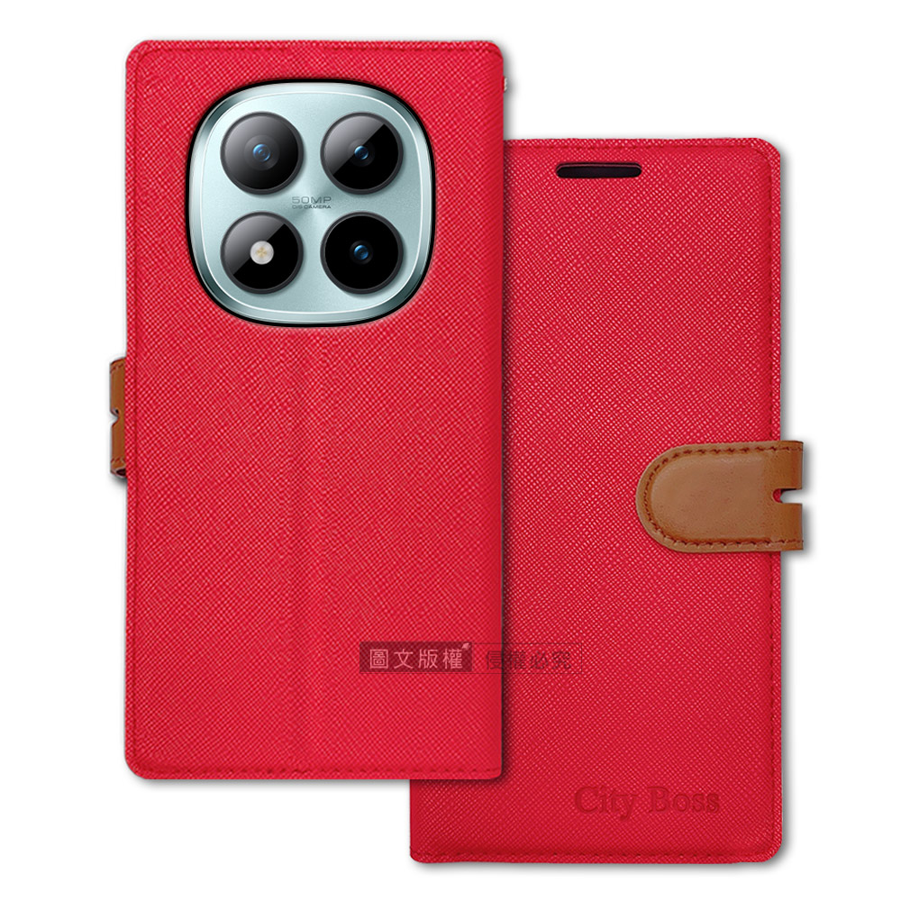 CITY都會風 POCO M8 Pro 5G 插卡立架磁力手機皮套 有吊飾孔, , large