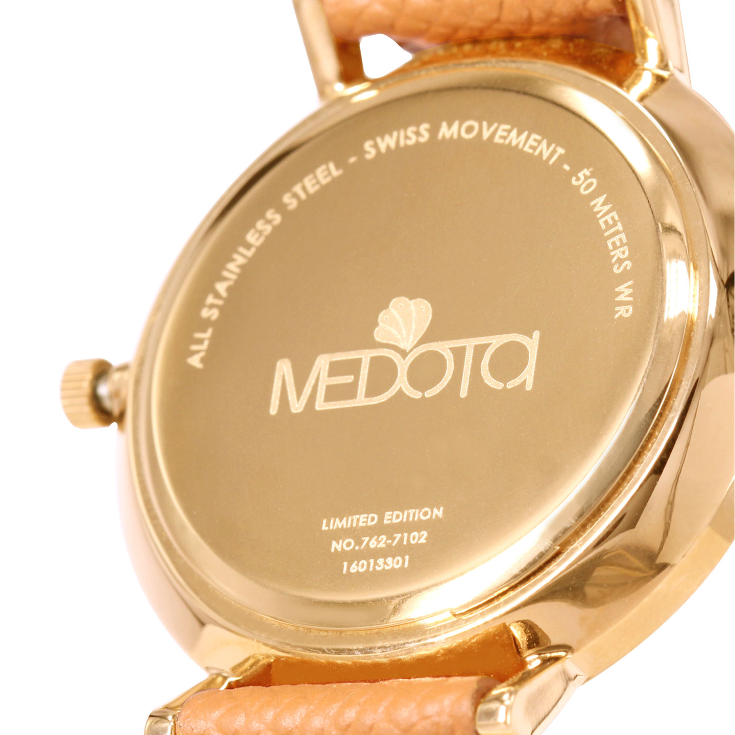 [MEDOTA] TWINKLE starry minimalist shell surface mesh band ladies watch-Gold / TE-12501, , large