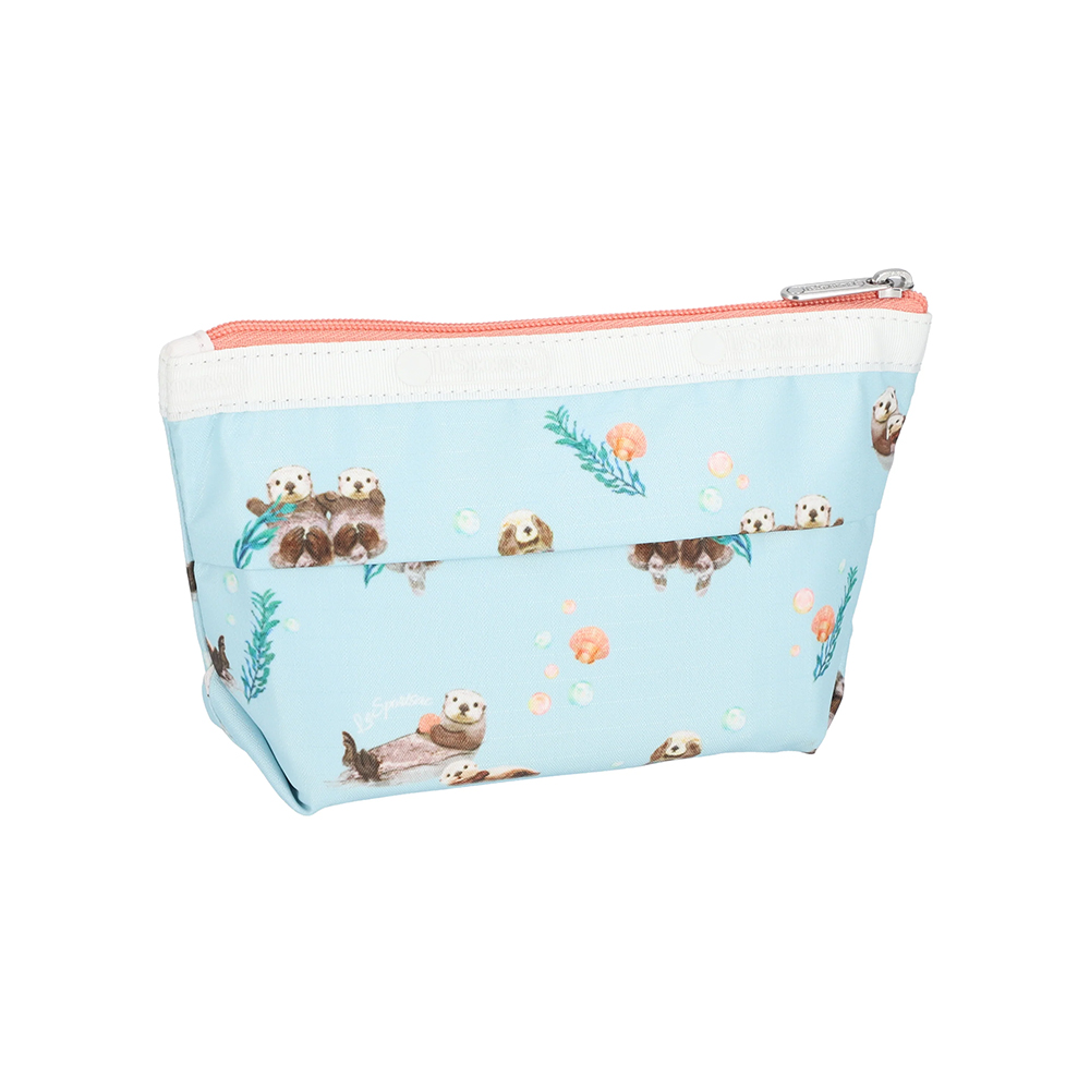 Lesportsac Small Sloan Cosmetic 小梯形化妝包 收納包 盥洗包 女包(海洋風格水獺)L261-2724P-HG31, , large