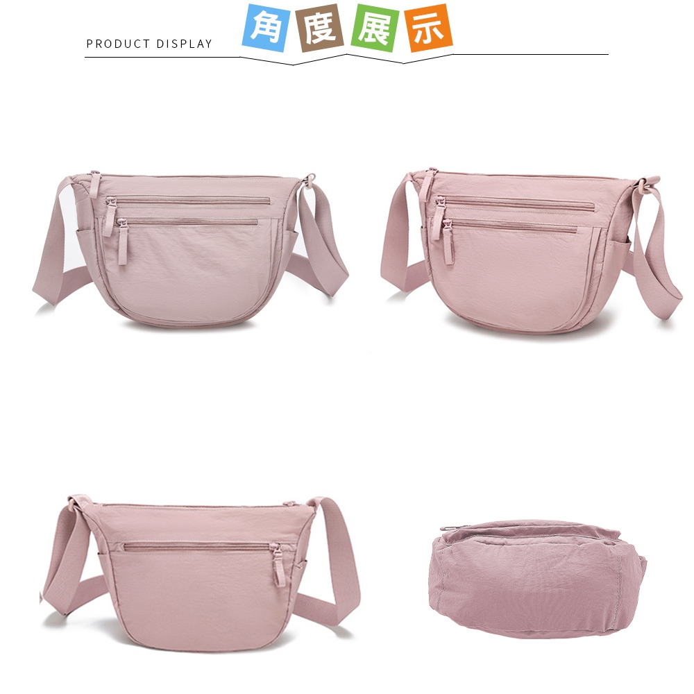 SPRING-簡約百搭斜背包 牛津布尼龍布多口袋肩背包-多色(4-65014-00), , large