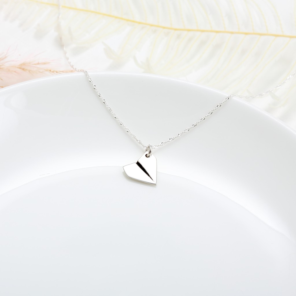 【Angel & Me】Paper Airplane s925 sterling silver necklace Christmas gift, , large