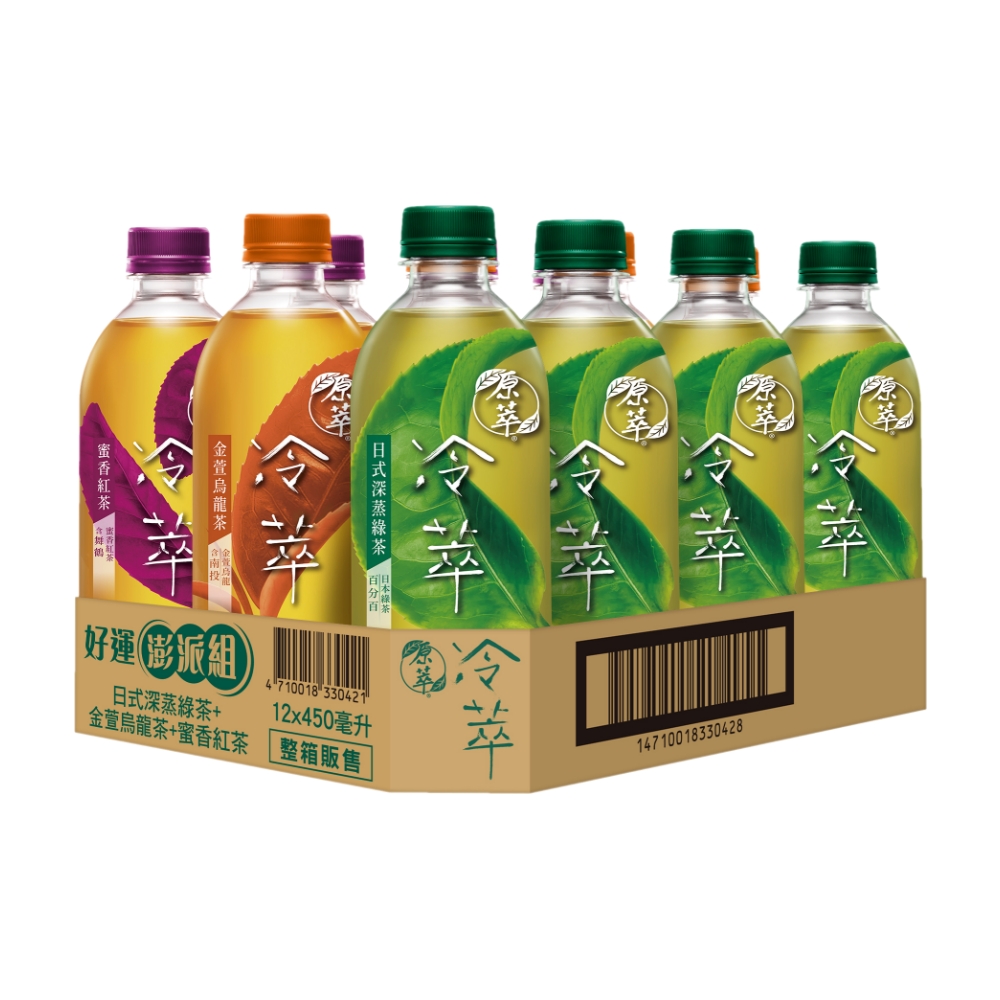 原萃冷萃好運澎派組(無糖) 450mlx12, , large