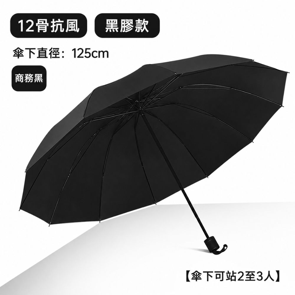 捷果傘12骨加大反向折疊傘 晴雨兩用防曬遮陽 防風大傘面雨傘, , large