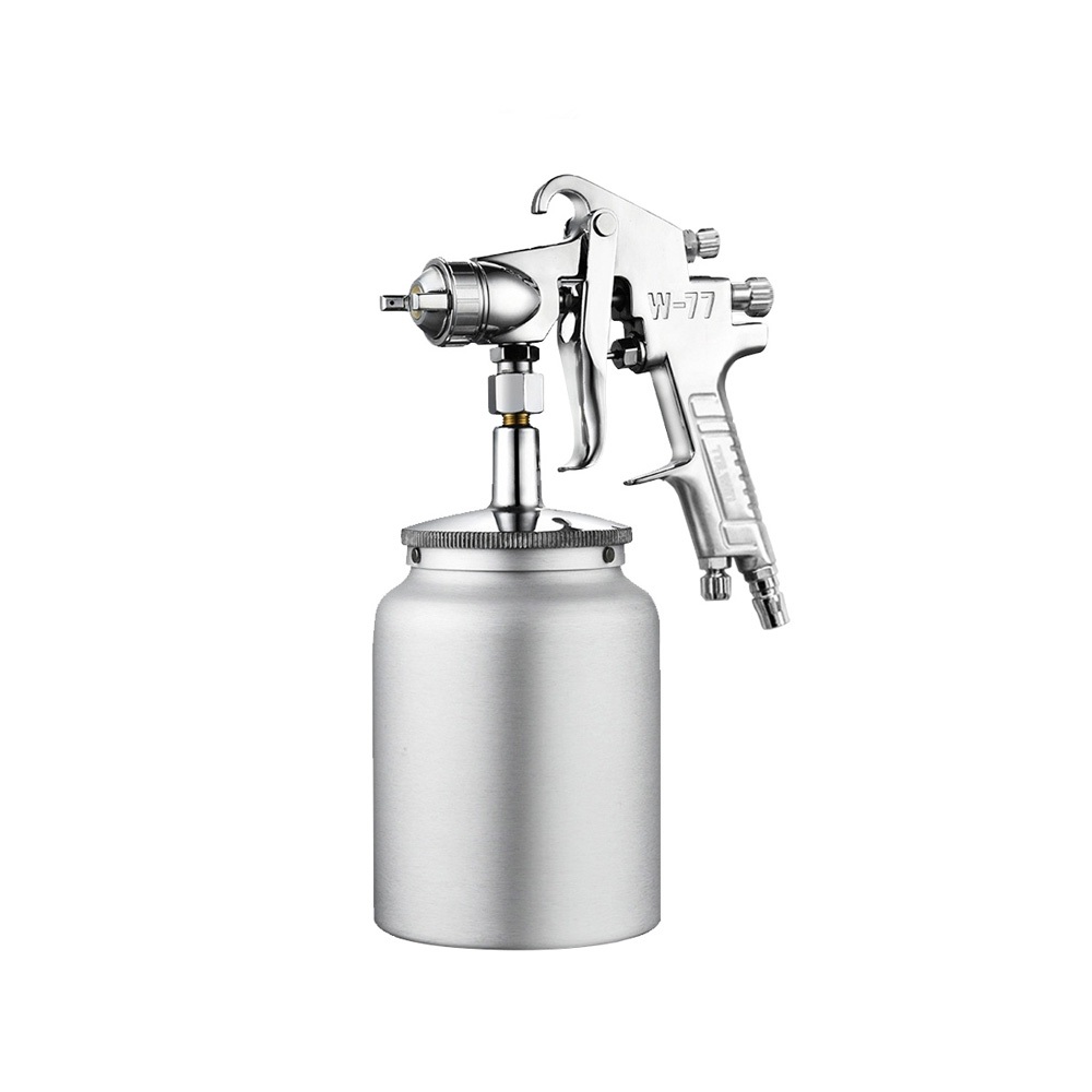 專業型7孔 吸上式氣動噴漆槍 附漆杯1000cc W77 W-77S 孔徑2.5/3mm 強力膠用, , large
