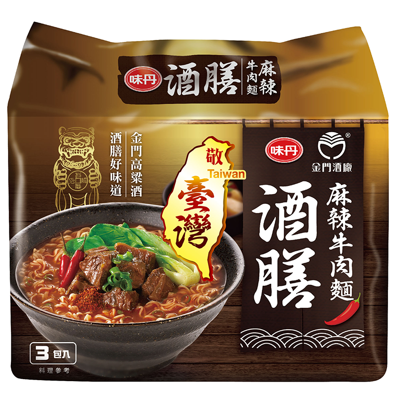 味丹酒膳麻辣牛肉麵(袋麵)177g, , large