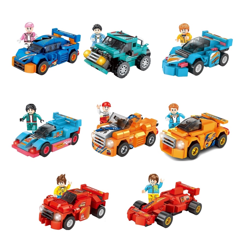  [Brick Republic]Senbao 2860&ndash;2867 Cool Racing Team &ndash; Set of 8 (Educational Building Blocks), , large