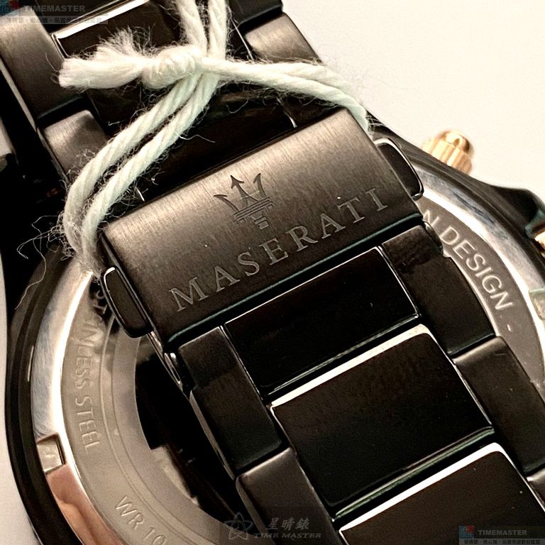 [星晴錶業]MASERATI手錶,44mm,R8873640001寶藍色錶面黑錶殼深黑色精鋼錶帶款, , large