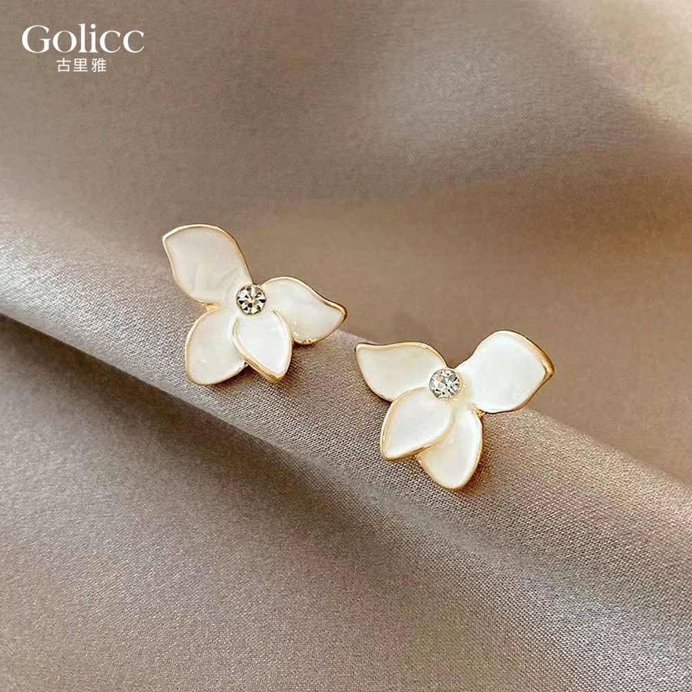 【Gulicc 】古莉可 耳環 法式花瓣氣質耳釘, , large
