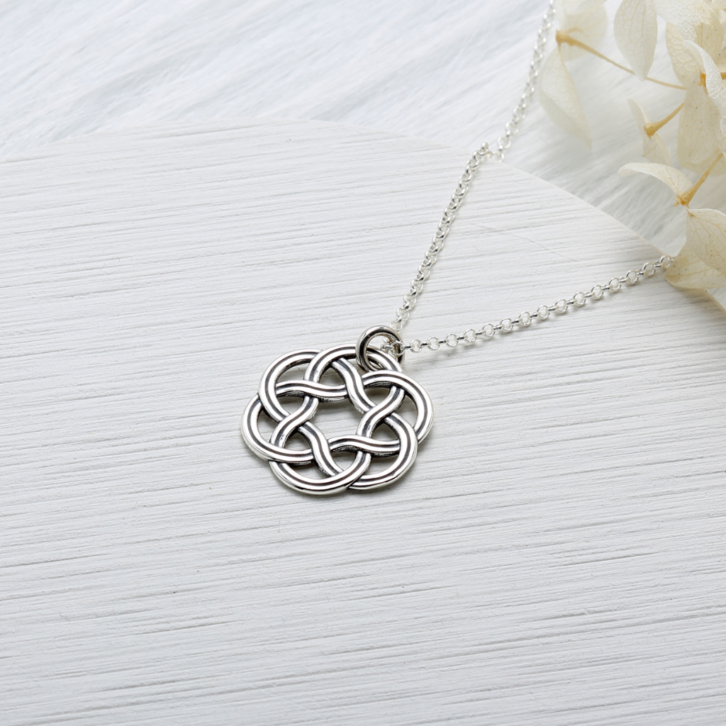 【Angel & Me】Dreamcatcher celtic s925 sterling silver necklace Valentine Day gift, , large