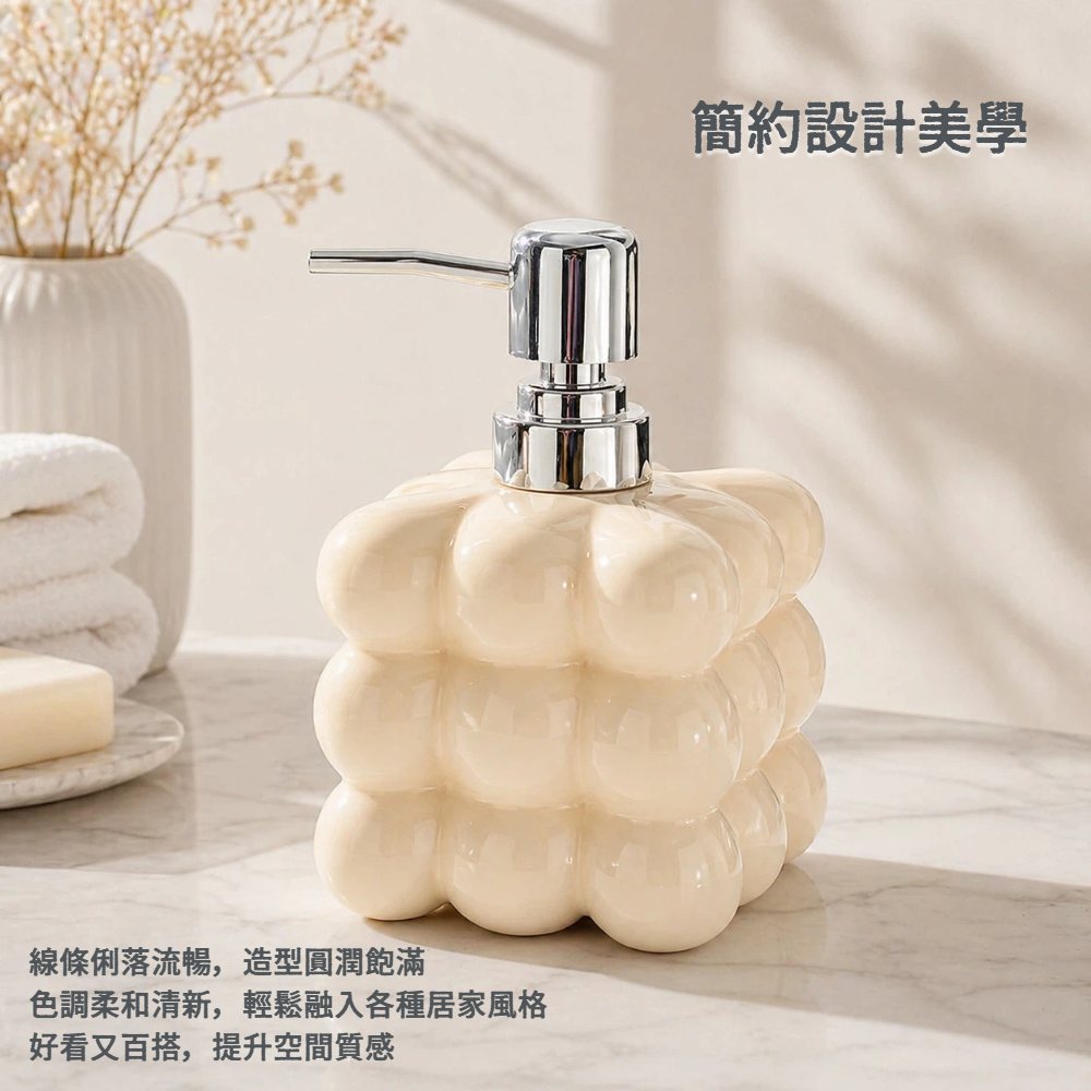 【A&R】輕奢雲朵氣泡造型洗護按壓瓶 500ML 兩色任選, , large