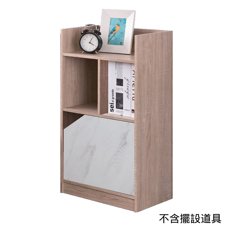 韓系四格一門櫃大理石白, , large