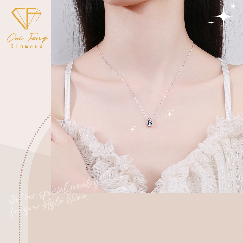 【CF鑽飾】項鍊 莫桑鑽《兔斯拉》1克拉, , large