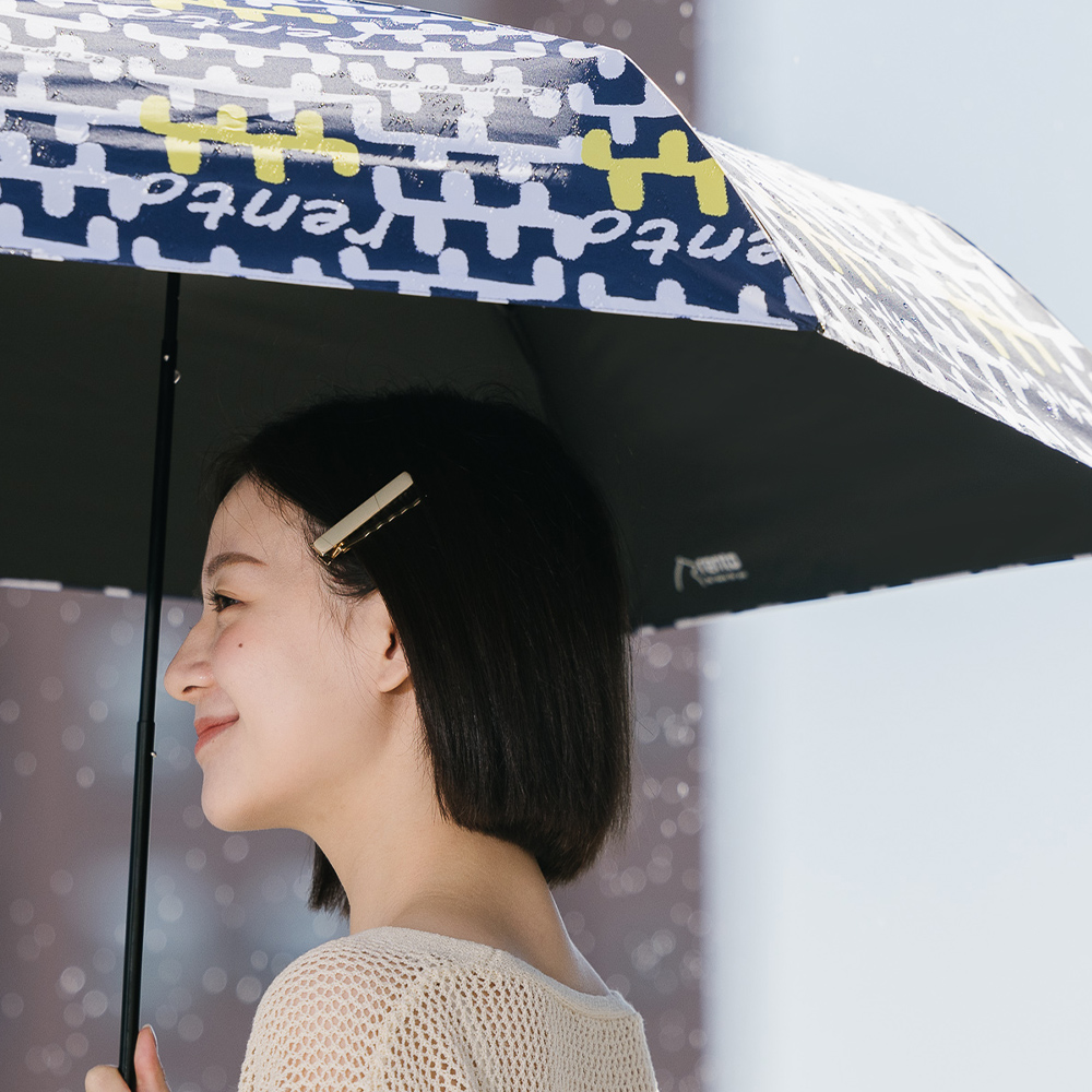 【rento】Carbon Fiber Lightweight UV Protection Umbrella with Black Coating &ndash; Graffiti, , large