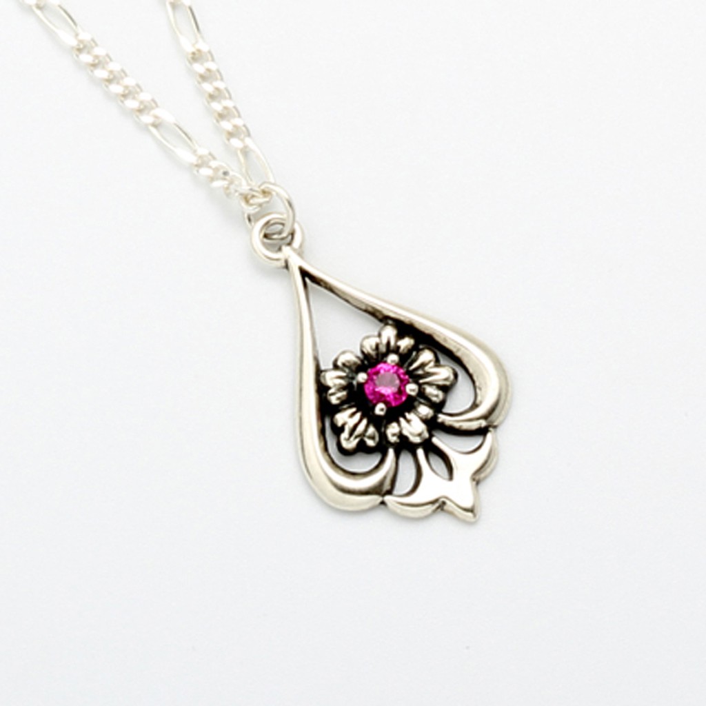 【Angel & Me】Ruby Iris s925 sterling silver necklace mother's Day, , large