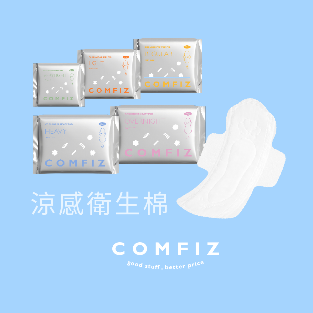 【康菲COMFIZ官方直營】超薄涼感衛生棉護墊｜薄荷涼感 衛生棉 護墊 涼感衛生棉 透氣 親膚 輕薄 超吸水 防塵包裝, , large