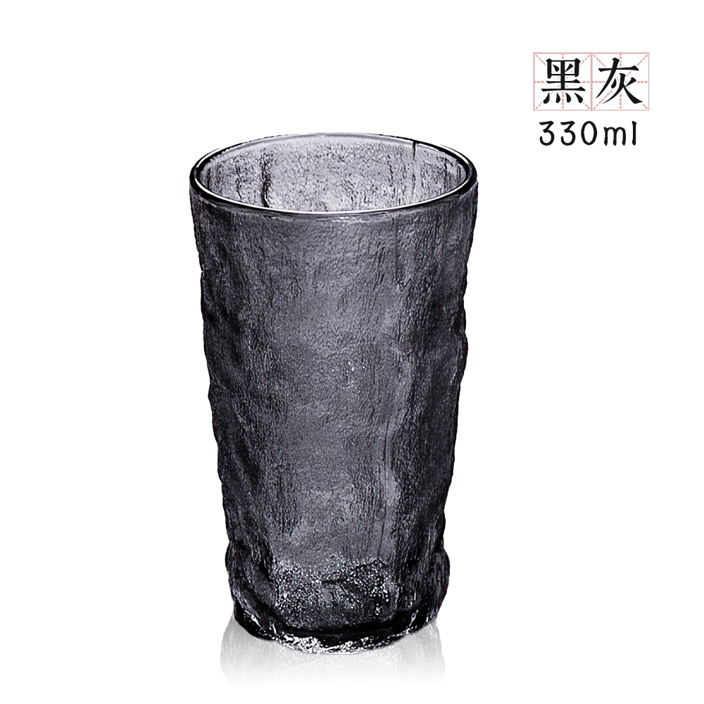 【上手家居】冰川杯 黑灰 330ml(玻璃杯/馬克杯/水杯/玻璃水杯/早餐杯), , large