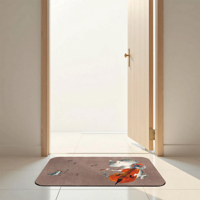 【Monster】 Soft Diatomaceous Earth Absorbent Mat &ndash; DUCKY SHEN Collection (60x40cm) &ndash; Cello Meow, , large