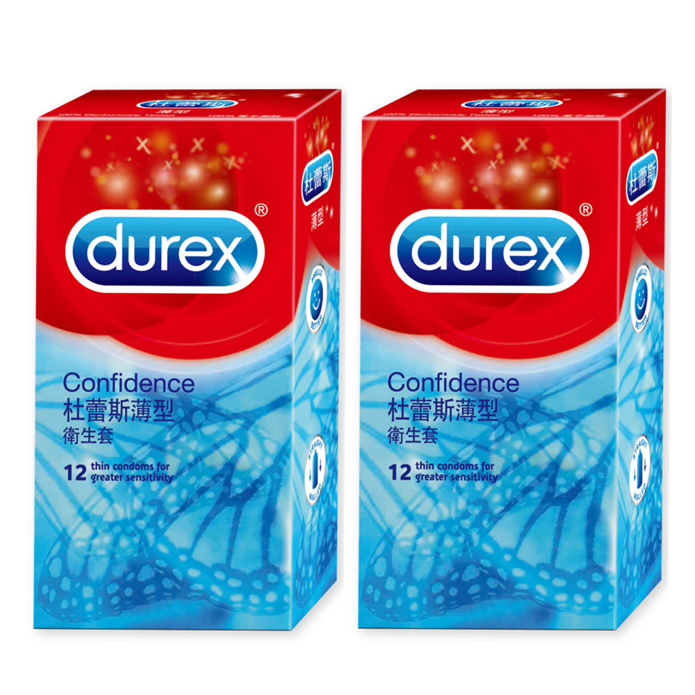 Durex杜蕾斯 薄型裝衛生套保險套 12入x2盒, , large
