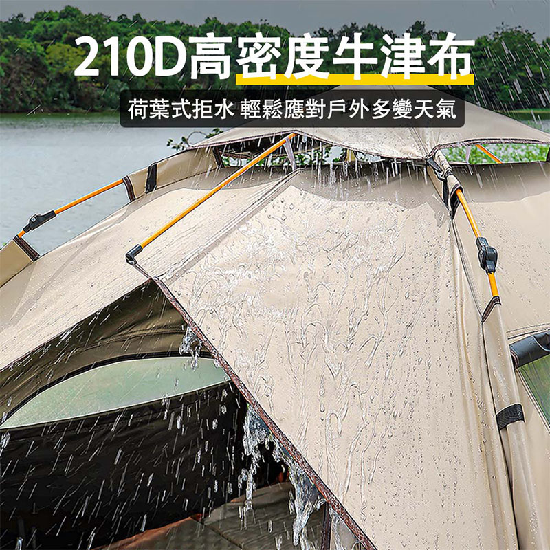 [hababay環安家居]全黑膠自動速開帳篷｜防曬防雨便攜露營自動帳（戶外釣魚帳、家庭露營帳）, , large